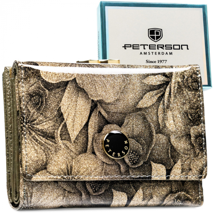 Portofel dama din piele naturala Peterson PTR-PTN PS15-09-FDS GOLD [1]