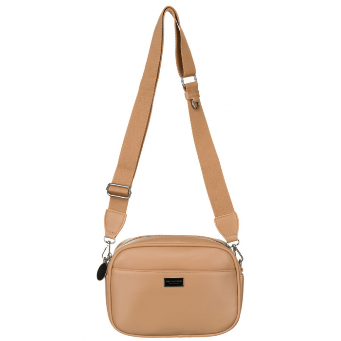 Geantă de damă urbană, bej, din piele ecologică, geantă crossbody Peterson PTR-PTN STY-2-PIL BAIGE [8]
