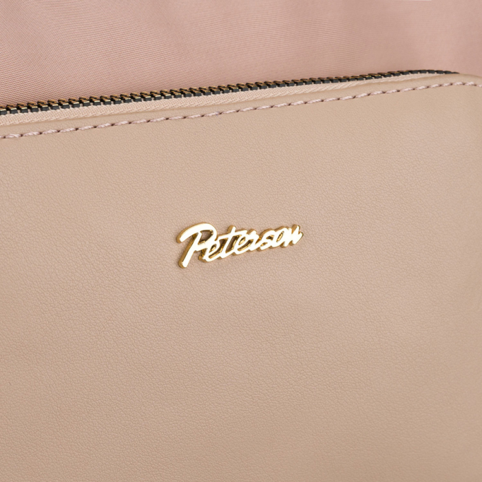 Geantă de damă urbană, din nailon roz, cu închidere cu fermoar - Peterson PTR-PTN JN-16-0399 PINK [10]