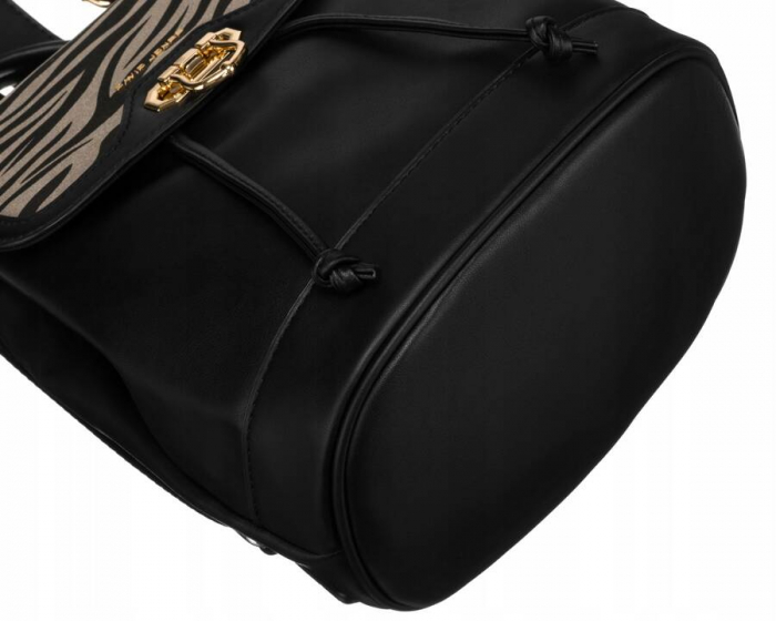 Rucsac urban de dama cu clips din piele ecologica - David Jones PTR-6865-3 BL [8]