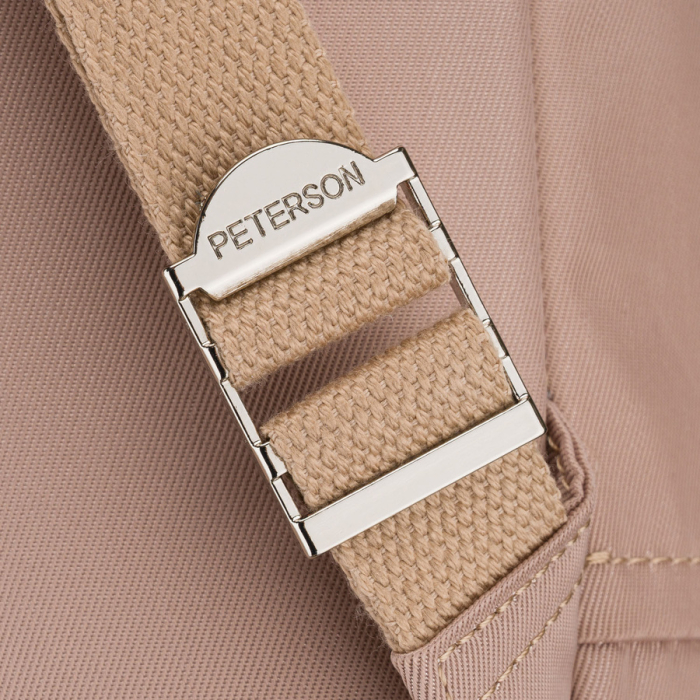 Rucsac bej, mare, pentru femei, confecționat din poliester și piele ecologică - Peterson PTR-PTN GAMMA BEIGE [12]