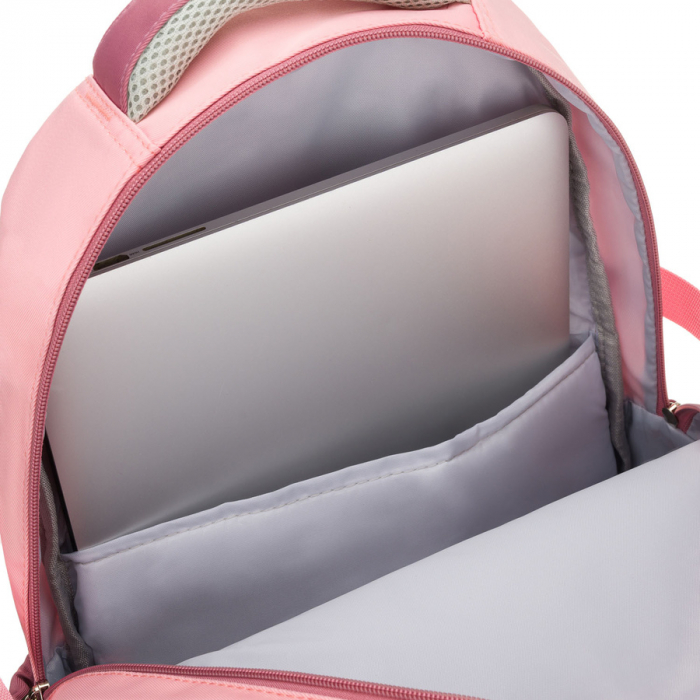 Rucsac școlar spațios din poliester roz, cu bretele reglabile - Peterson PTR-PTN 8610-1327 PINK [9]