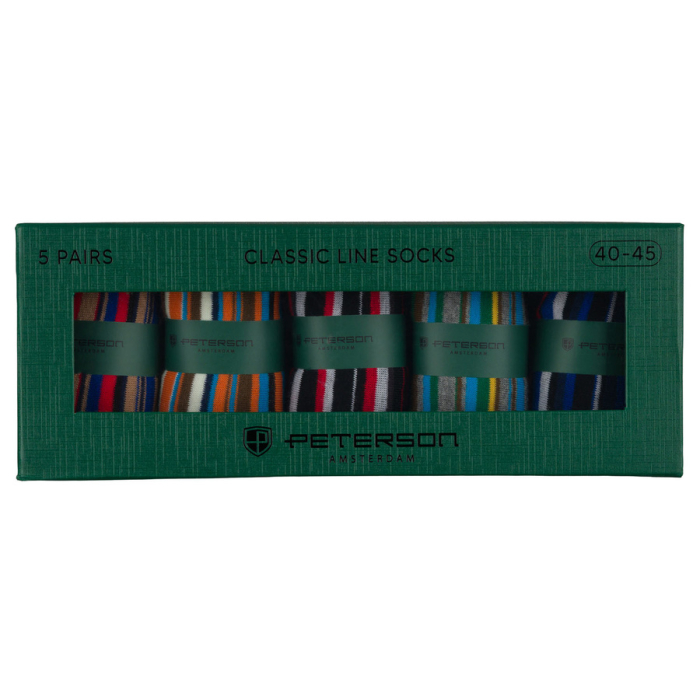 Set de 5 perechi de șosete bărbătești cu dungi, mărimi 40-45 - Peterson PTR-PTN SML-S5-40-45-PA1 [4]