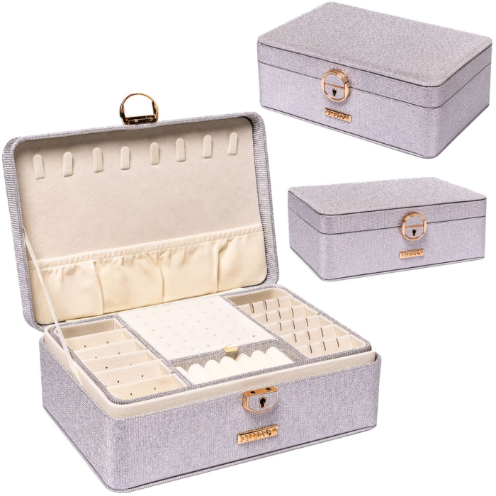 Cutie elegantă din argint cu zăvor și cheie - Peterson PTR-PTN SZK-08-3101 SILV [1]