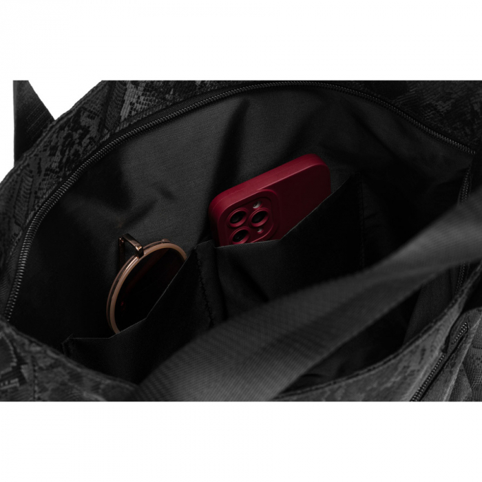 Geantă de damă neagră din poliester cu mânere confortabile - Rovicky PTR-R-TZ-01-2387 BLACK W [6]