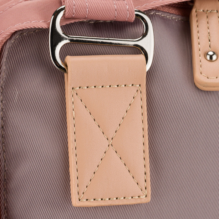 Rucsac de damă roz și gri din poliester și piele ecologică, cu un singur compartiment - Peterson PTR-PTN GAMMA WOODROSE-G [8]