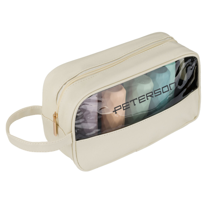 Geantă cosmetică din material sintetic ecru cu panou transparent - Peterson PTR-PTN KOS-DA-21 ECRU [4]