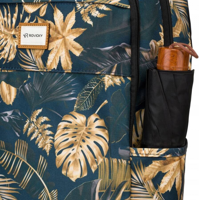 Rucsac clasic de damă din poliester cu model de plante - Rovicky PTR-R-PST-9268 02 [6]