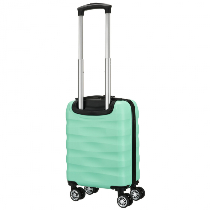 Valiză mică de cabină de culoarea mentă cu mâner telescopic extensibil - Peterson PTR-PTN 5806-W-XS-4374 L [5]