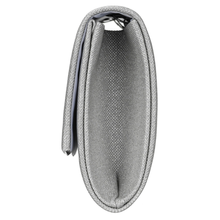 Geantă elegantă de damă argintie, din material sintetic, cu închidere cu clip magnetic - Rovicky PTR-R-XS028-2-0634 SILVE [4]