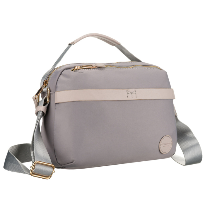 Geantă de damă gri din nailon cu închidere cu fermoar - Peterson PTR-PTN JN-13-0269 GRAY [1]