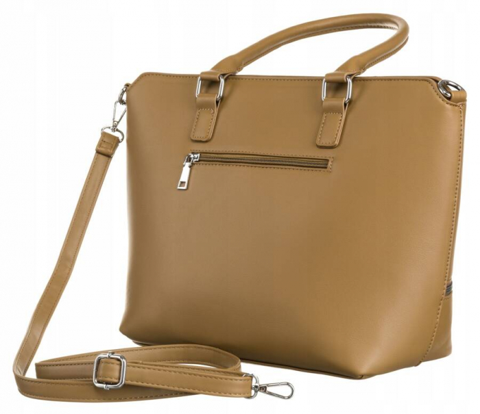 Geanta shopper de dama eleganta din piele ecologica cu curea detasabila - Rovicky PTR-R-072-04-0379 BE [3]