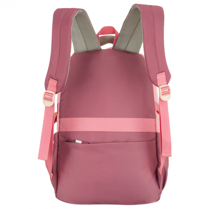 Rucsac școlar spațios din poliester roz, cu bretele reglabile - Peterson PTR-PTN 8610-1327 PINK [5]