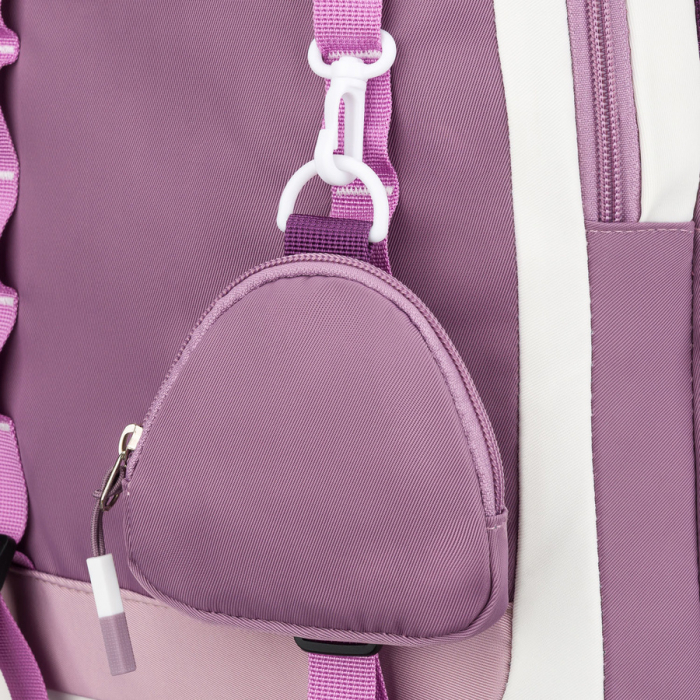 Ghiozdan școlar din poliester, alb și violet, cu bretele reglabile - Peterson PTR-PTN 8603-1303 PURPLE [16]
