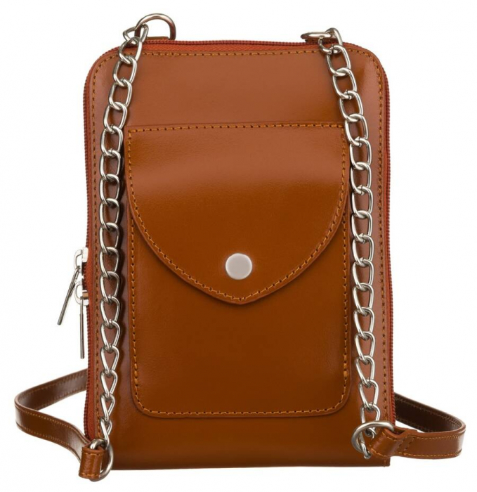 Mini geanta de dama din piele naturala PTR-4822-SB-4660 CAMEL [2]