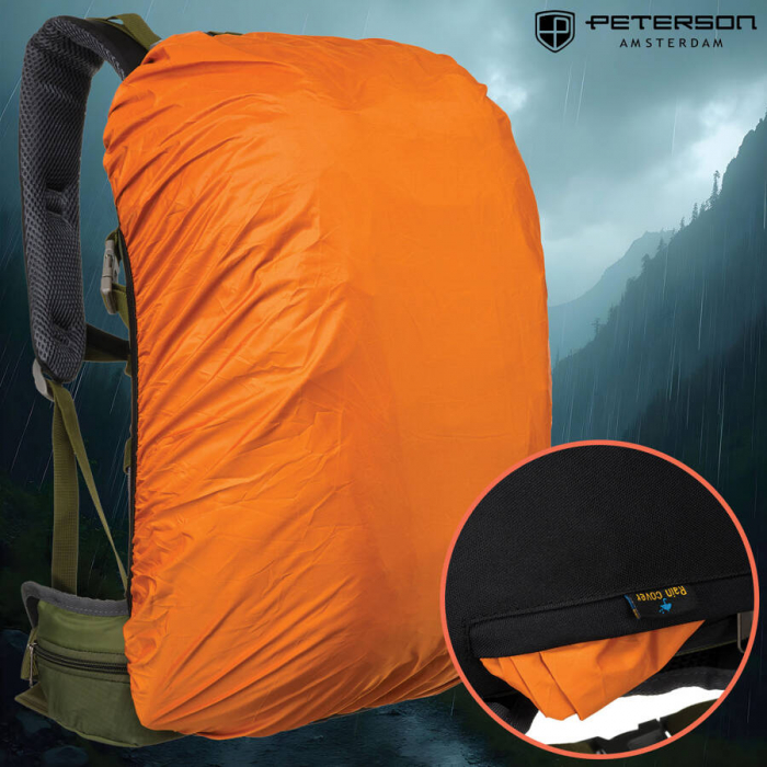 Rucsac de drumeție sport verde aventură cu fluier de salvare - Peterson PTR-PTN JPS-01-8474 GREE [12]