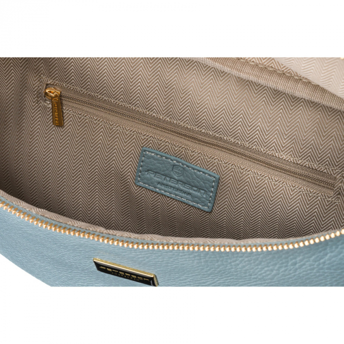 Geantă de damă albastră, geantă de umăr, geantă crossbody, din piele ecologică, Peterson PTR-PTN SSY-3-F19 BLUE [6]
