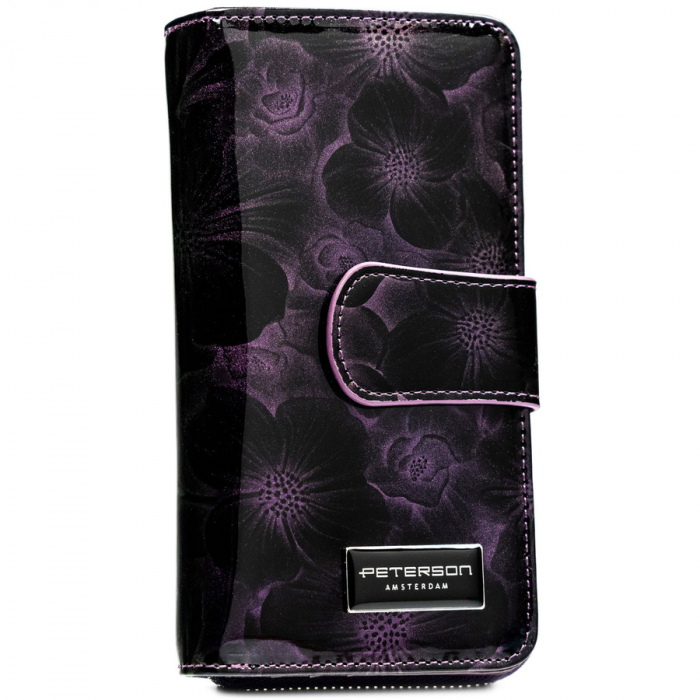 Portofel dama din piele naturala Peterson PTR-PTN PS116-FDS PURPLE [1]