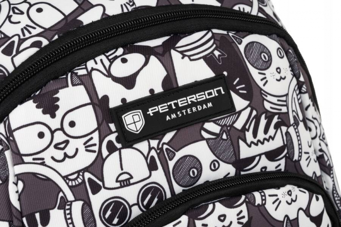 Rucsac practic de școală cu port USB care se potrivește în format A4 - Peterson PTR-PTN 77711-6616 PRT-9 [6]