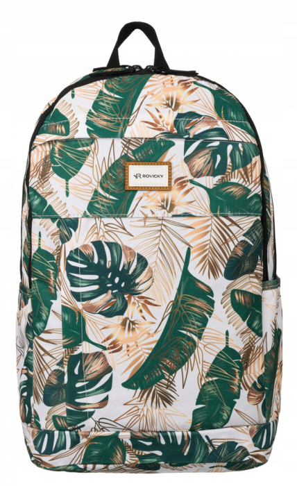 Rucsac clasic de damă din poliester cu model de plante - Rovicky PTR-R-PST-9329 08 [2]
