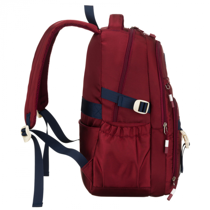 Rucsac școlar din poliester bordo cu , curele laterale - Peterson PTR-PTN 8594-1402 BORDO [3]