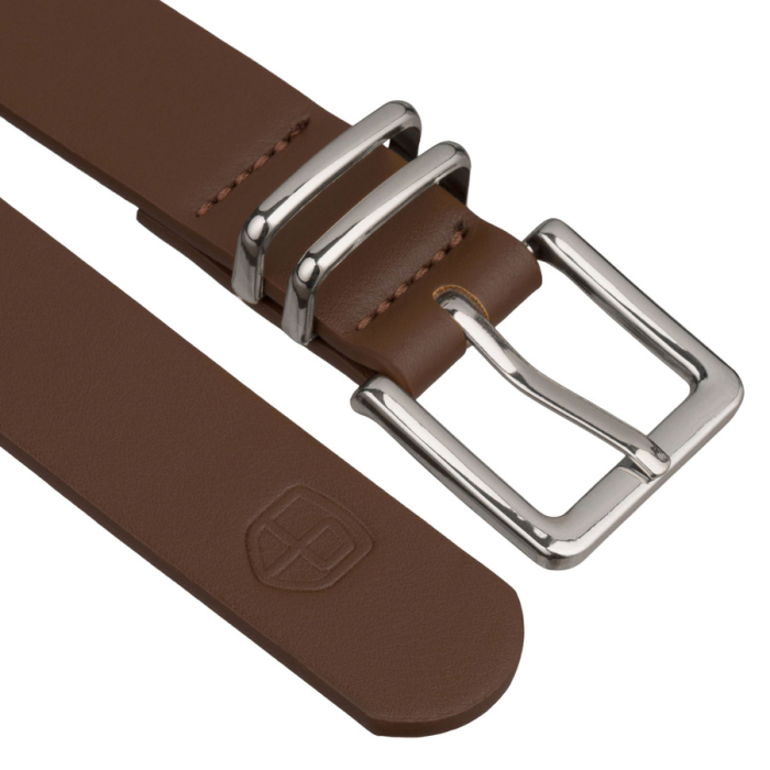 Curea universală, îngustă, pentru femei, din piele ecologică kaki, cu cataramă argintie - Peterson PTR-PTN STU-16S1 [4]