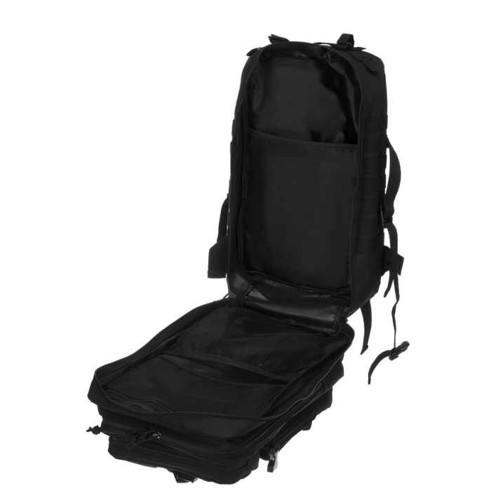Rucsac militar tactic mare, fabricat din nailon negru - Peterson PTR-PTN BL096-8090 BLACK [18]
