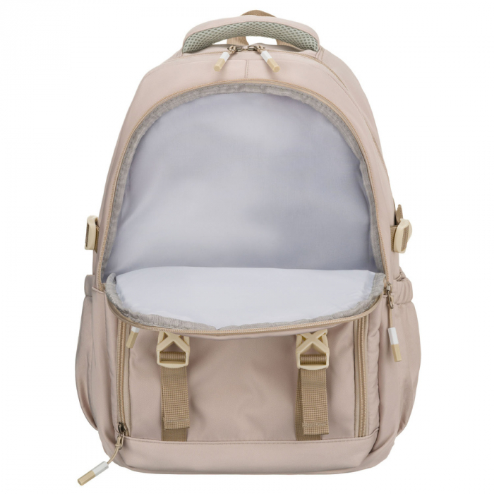 Rucsac școlar bej, la modă, din poliester, cu bretele reglabile - Peterson PTR-PTN 8594-1389 BEIGE [7]