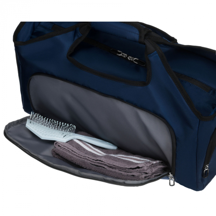 Geantă de umăr sport de călătorie neagră și bleumarin, cu , curea detașabilă - Peterson PTR-PTN 24480 NAVY-BLACK [7]