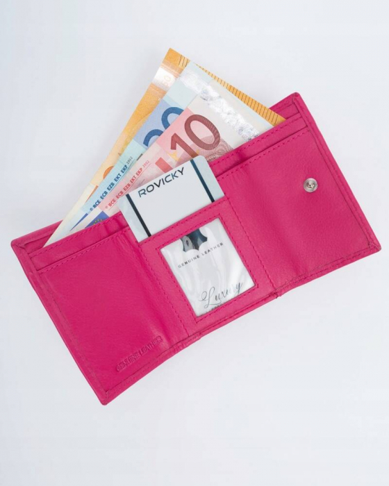 Portofel dama din piele naturala Rovicky PTR-R-20-LFN-2909 MAGENTA [6]