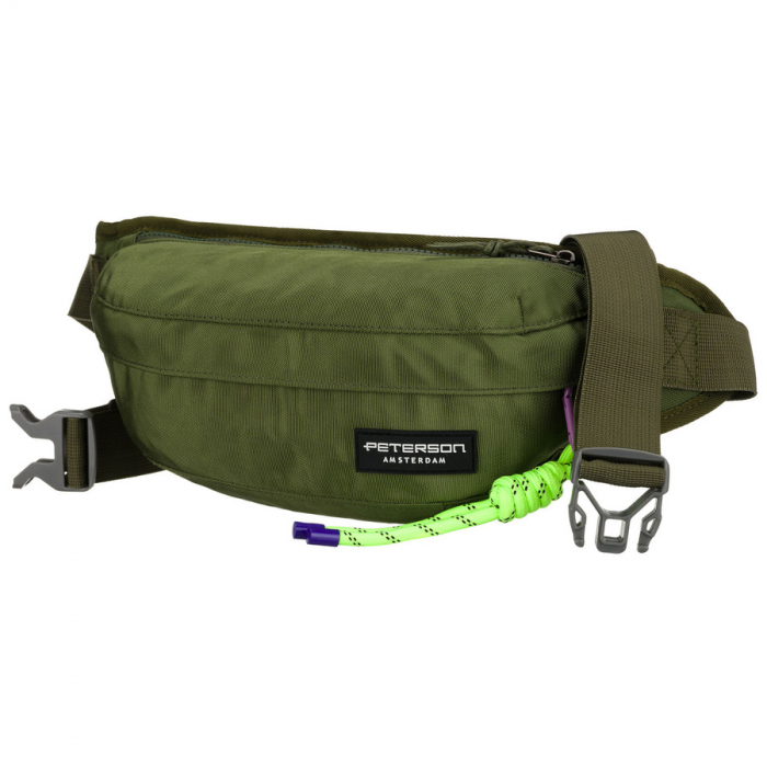 Geantă practică și spațioasă, din poliester verde, închisă cu fermoar și o capsă elegantă - Peterson PTR-PTN SWY-02-7000 GREE [3]