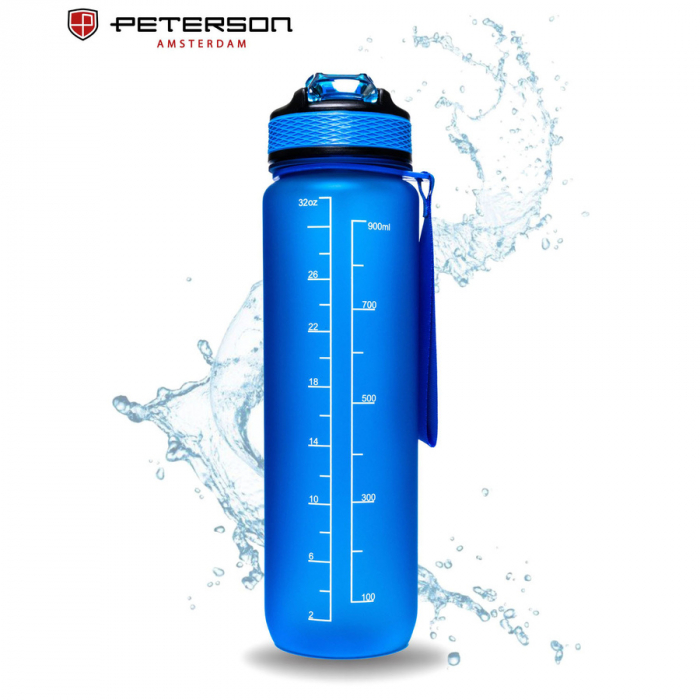 Sticlă de apă Tritan albastră 1000 ml - Peterson PTR-PTN HY-8014-1L-9607 [5]