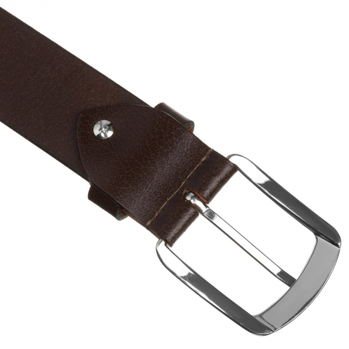 Curea bărbătească lată din piele , cu cataramă clasică - Peterson PTR-PTN LTP-TWT-85 BRO [6]