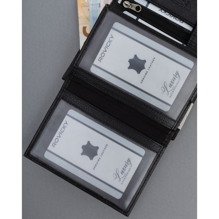 Portofel din piele naturala pentru barbati Cavaldi PTR-N4L-P-PDM-BL BLACK [8]