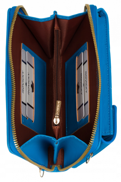 Mini geanta-portofel de dama din piele ecologica - 4U Cavaldi PTR-M-10-1194 BLU [7]