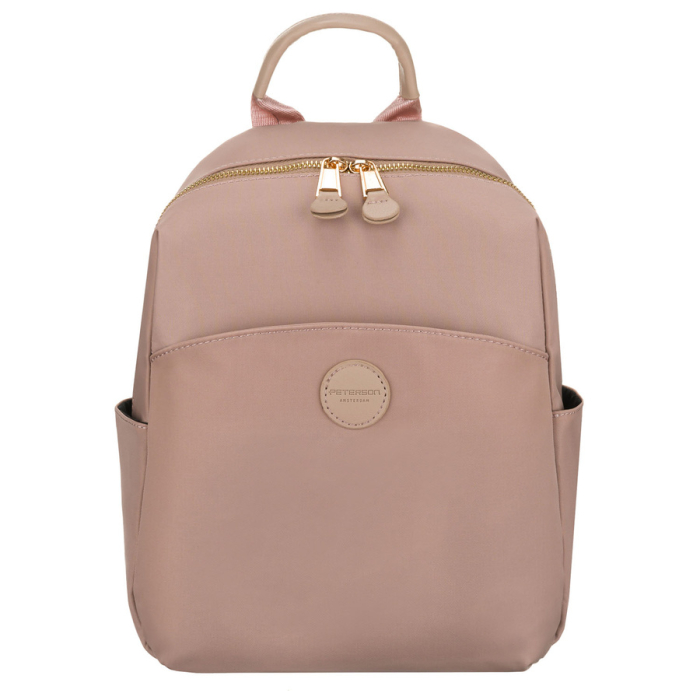 Rucsac mic de damă din nailon și piele ecologică roz - Peterson PTR-PTN JN-17-0436 PINK [5]