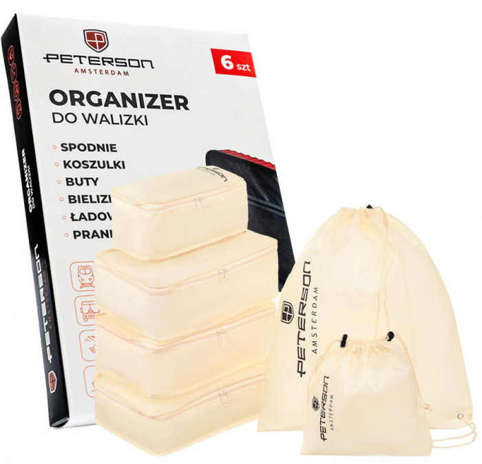 Set de organizatori de călătorie pentru o valiză - Peterson PTR-PTN OP-SET6-9411 KHA [1]