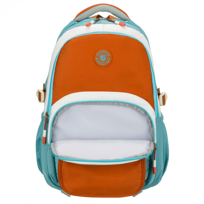 Rucsac școlar albastru și portocaliu rezistent la umezeală cu compartiment pentru laptop - Peterson PTR-PTN 8592-1358 BLUE [4]