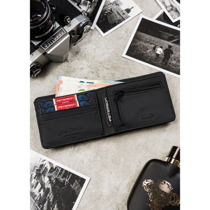Portofel din piele pentru barbati Peteson PTR-PTN EH-03Z BLACK [6]
