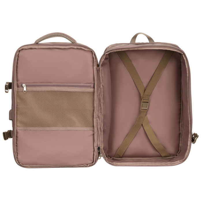 Rucsac de călătorie bej cu port USB - Peterson PTR-PTN 24421-5081 BEIGE [17]