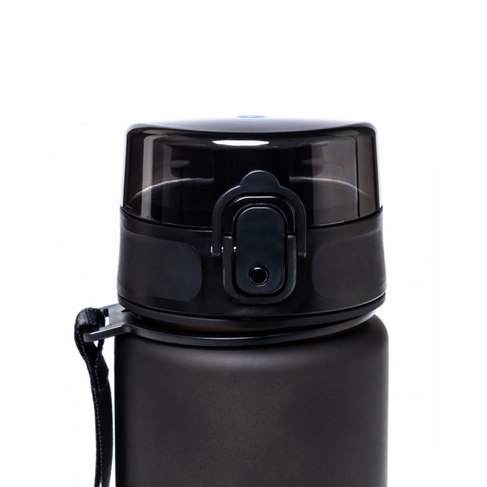 Sticlă de apă practică, alb-negru, cu șnur - Peterson PTR-PTN HY-003-1L-9553 B [10]