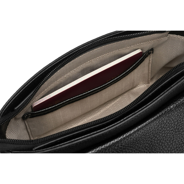 Geantă de umăr neagră pentru femei din piele ecologică cu husă inclusă - Peterson PTN TOR-ALE-22-5128 [7]