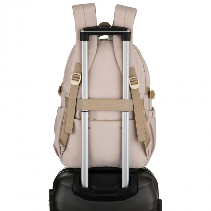 Rucsac școlar bej, la modă, din poliester, cu bretele reglabile - Peterson PTR-PTN 8594-1389 BEIGE [6]