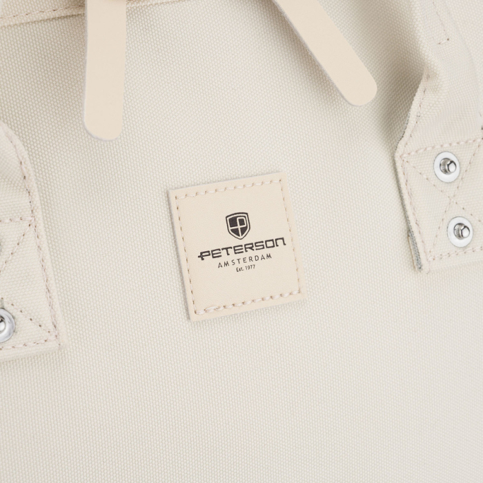 Rucsac ecru pentru femei din poliester cu compartiment pentru laptop și port USB - Peterson PTR-PTN BETA ECRU [7]
