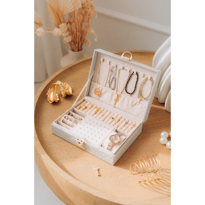 Cutie de bijuterii din argint cu cheie și zăvor - Peterson PTR-PTN SZK-13-6018 SILV [3]