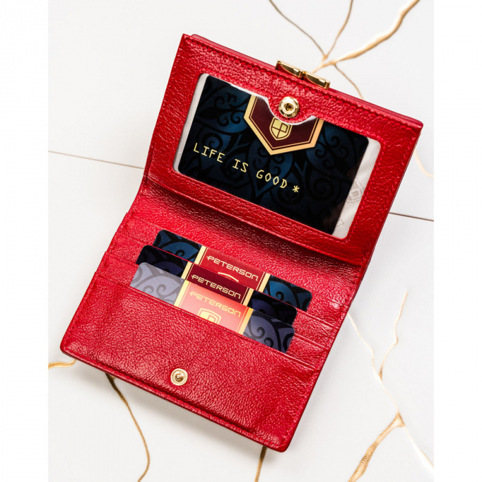 Portofel din piele pentru femei Peterson PTR-PTN PS15-09-HNL RED [7]