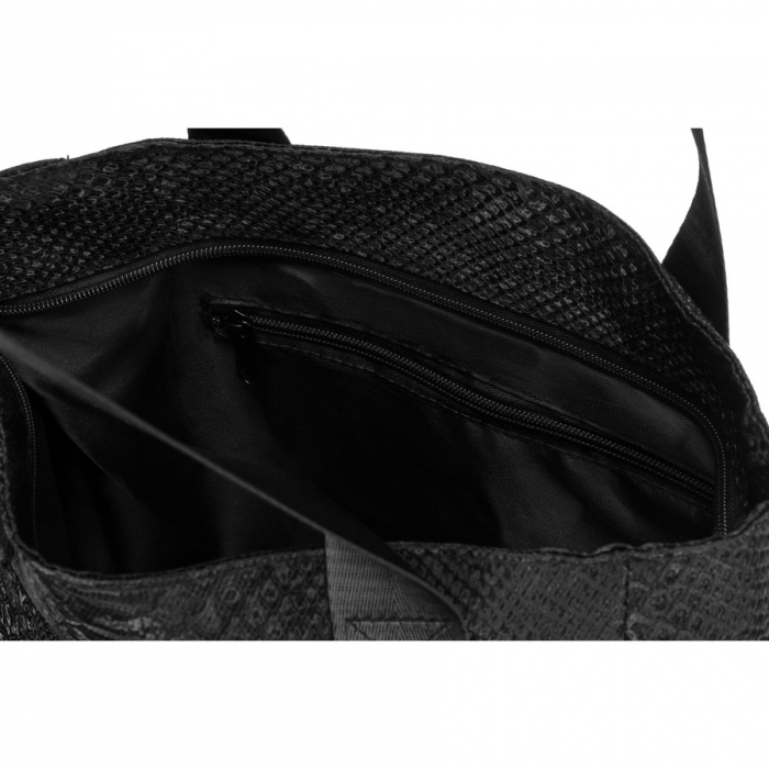Geantă mare de damă din poliester, neagră - Rovicky PTR-R-TZ-01-2400 BLACK W [5]