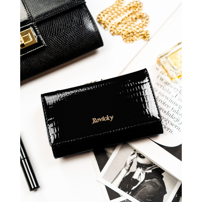 Portofel din piele naturala pentru femei Rovicky PTR-RH-23-1-RS BLACK [3]