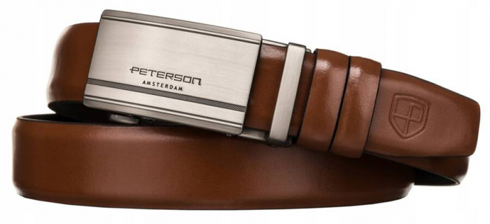 Curea pentru barbati din piele naturala Peterson PTR-PTN A006-85 BRO [2]
