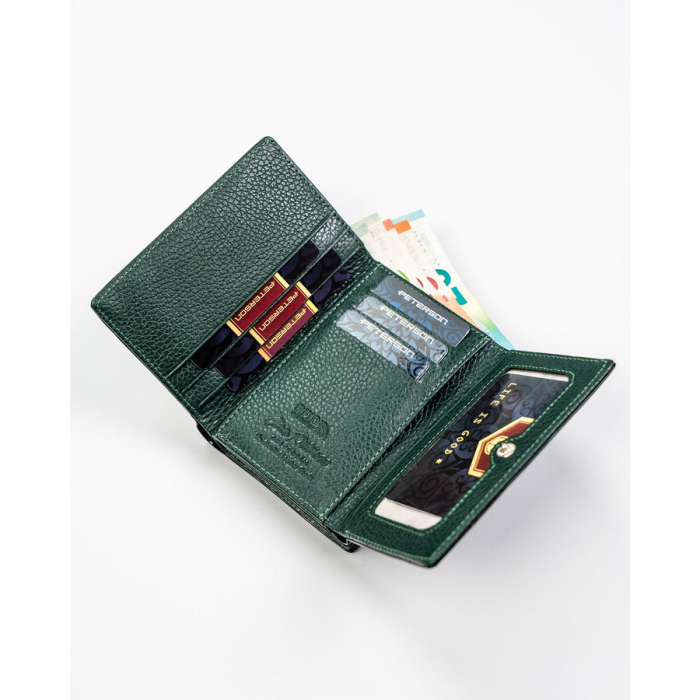 Portofel dama din piele naturala Peterson PTR-PTN PS15-09-FDS GREE [10]